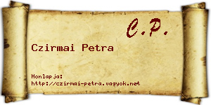 Czirmai Petra névjegykártya